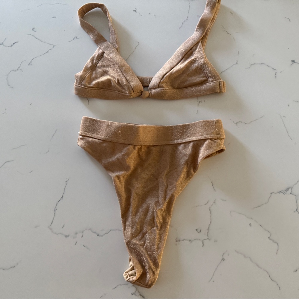 Shimmering Tan Bikini Set - Oh Polly